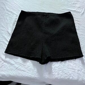 Wild Fable Black Smocked Textured Shorts‎ Size S